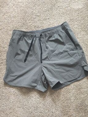Bearbottom Large-5.5" Grey Active Shorts With LINER